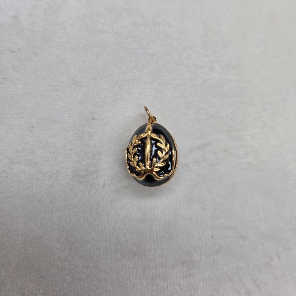 JOAN RIVERS Enamel Egg Locket Pendant